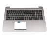 0KNB0-662QUI00 Original Asus Tastatur inkl. Topcase US (englisch) schwarz/grau mit Backlight