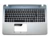 0KNB0-6723GE00 Original Asus Tastatur inkl. Topcase DE (deutsch) schwarz/silber