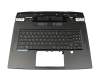 957-17Q11E-C08 Original MSI Tastatur inkl. Topcase DE (deutsch) schwarz/schwarz mit Backlight