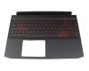 6B.QAZN2.014 Original Acer Tastatur inkl. Topcase DE (deutsch) schwarz/rot/schwarz mit Backlight