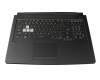 90NR0684-R31US0 Original Asus Tastatur inkl. Topcase US (englisch) schwarz/transparent/grau mit Backlight