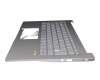 102-016M2LHA03 Original Acer Tastatur inkl. Topcase DE (deutsch) silber/silber mit Backlight