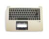 13N1-0QA0501 Original Acer Tastatur inkl. Topcase DE (deutsch) schwarz/gold mit Backlight