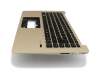 13N1-0QA0501 Original Acer Tastatur inkl. Topcase DE (deutsch) schwarz/gold mit Backlight