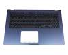 13N1-68A0P01 Original Asus Tastatur inkl. Topcase DE (deutsch) schwarz/blau mit Backlight