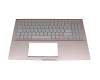 1KAHZZQ007U Original Asus Tastatur inkl. Topcase DE (deutsch) silber/pink mit Backlight