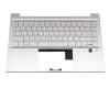 210321A-8 Original HP Tastatur inkl. Topcase DE (deutsch) silber/silber mit Backlight