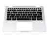 2B-BB908Q110 Original Primax Tastatur inkl. Topcase DE (deutsch) schwarz/silber mit Backlight