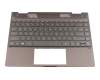 439.0EC02.0002 Original HP Tastatur inkl. Topcase DE (deutsch) schwarz/grau mit Backlight