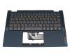 460.0MD06.0001 Original Lenovo Tastatur inkl. Topcase DE (deutsch) dunkelgrau/blau mit Backlight blau