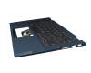 460.0MD06.0001 Original Lenovo Tastatur inkl. Topcase DE (deutsch) dunkelgrau/blau mit Backlight blau