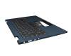 460.0MD06.0001 Original Lenovo Tastatur inkl. Topcase DE (deutsch) dunkelgrau/blau mit Backlight blau