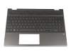 490.0EH07.010G Original HP Tastatur inkl. Topcase DE (deutsch) schwarz/schwarz mit Backlight