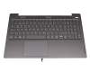 5CB1A29223 Original Lenovo Tastatur inkl. Topcase DE (deutsch) grau/grau mit Backlight