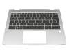 6037B0152904 Original HP Tastatur inkl. Topcase DE (deutsch) schwarz/silber mit Backlight