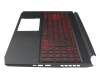 6B.QAZN2.014 Original Acer Tastatur inkl. Topcase DE (deutsch) schwarz/rot/schwarz mit Backlight