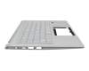 6BAB1N2001 Original Acer Tastatur inkl. Topcase US (englisch) silber/silber mit Backlight