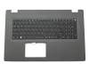 6BMV9N1008 Original Acer Tastatur inkl. Topcase DE (deutsch) schwarz/grau