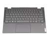 9Z.NDUBQ.S0A Original Lenovo Tastatur inkl. Topcase UAE (arabisch) grau/grau mit Backlight