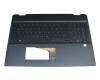 9Z.NEZBQ.J0G Original HP Tastatur inkl. Topcase DE (deutsch) schwarz/blau mit Backlight