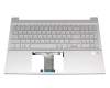 BJZWR3AM8E9095 Original HP Tastatur inkl. Topcase DE (deutsch) silber/silber mit Backlight