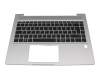 DD2231 Original HP Tastatur inkl. Topcase DE (deutsch) schwarz/silber mit Backlight (Heatshield)