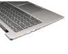 ET171000110 Original Lenovo Tastatur inkl. Topcase DE (deutsch) grau/silber mit Backlight (fingerprint)