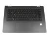 FAIR4000100 Original Lenovo Tastatur inkl. Topcase DE (deutsch) schwarz/schwarz mit Backlight mit Aussparung für FingerPrint-Reader