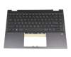 L96524-041 Original HP Tastatur inkl. Topcase DE (deutsch) schwarz/schwarz/silber ohne Hintergrundbeleuchtung