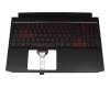 LG05P_N14BRL1 Original Acer Tastatur inkl. Topcase DE (deutsch) schwarz/rot/schwarz mit Backlight