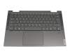 NBX0001QF10 Original Lenovo Tastatur inkl. Topcase DE (deutsch) grau/grau mit Backlight