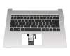 NK.I1313.0W1 Original Acer Tastatur inkl. Topcase DE (deutsch) schwarz/silber mit Backlight