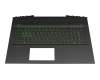 NSK-XNXBC Original HP Tastatur inkl. Topcase DE (deutsch) schwarz/schwarz mit Backlight