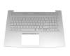 NSK-XW1BC Original HP Tastatur inkl. Topcase DE (deutsch) silber/silber mit Backlight