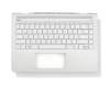 PK1322R2B10 Original HP Tastatur inkl. Topcase DE (deutsch) silber/silber mit Backlight