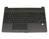 PK132H81A10 Original Compal Tastatur inkl. Topcase DE (deutsch) schwarz/schwarz (Fingerprint)