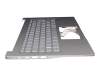 PK132WG1C13 Original Acer Tastatur inkl. Topcase DE (deutsch) silber/silber mit Backlight