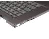 PK133W64D11 Original Compal Tastatur inkl. Topcase DE (deutsch) schwarz/grau mit Backlight