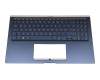 SN2580BL3SG-95750-2DA Original LiteOn Tastatur inkl. Topcase DE (deutsch) blau/blau mit Backlight