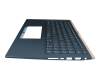 SN2580BL3SG-95750-2DA Original LiteOn Tastatur inkl. Topcase DE (deutsch) blau/blau mit Backlight