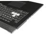 V185062BE1 GR Original Sunrex Tastatur inkl. Topcase DE (deutsch) schwarz/schwarz mit Backlight - ohne Keystone-Schacht -